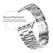 Infiland Apple Watch 42mm Band Series 1 Series 2, Stainless Steel Metal Replacement Strap Wrist Band for 42mm Apple Watch All Models (Apple Watch Series 1 & Series 2) - Silver
