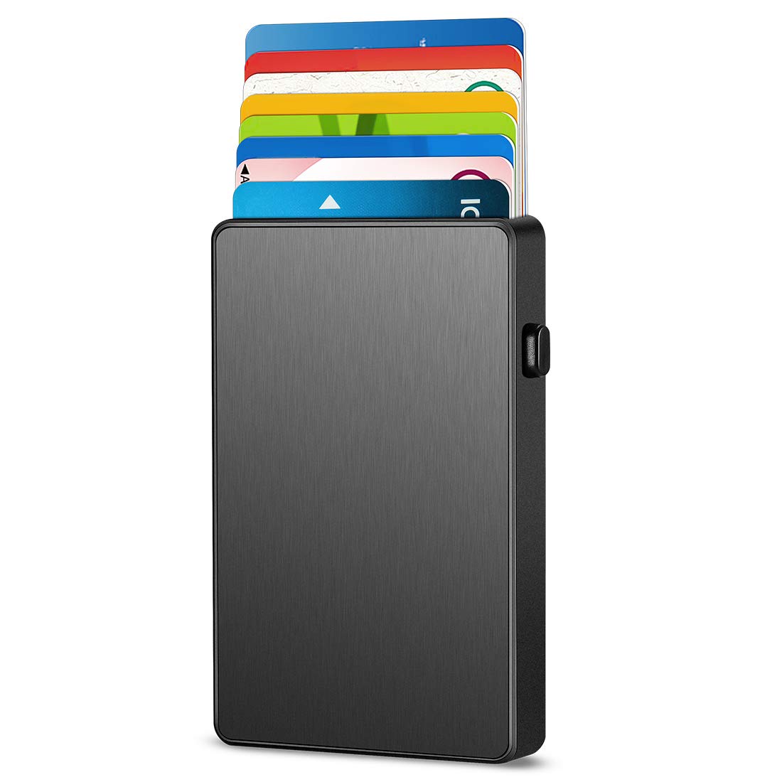 NEWBRING Leather Pop Up Wallet for Men Minimalist Credit Card Holder