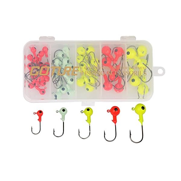 SHELURE-Fishing-Hooks-Saltwater-Set-Kit-With-Fishing-Tackle-Box-Fish-Jig-Heads