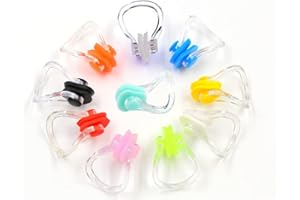 BJY 10 Colors Swimming Nose Clip,Waterproof Silicone Swimming Nose Clip,Reusable Nose Plug for Swimming Surfing Diving Water 
