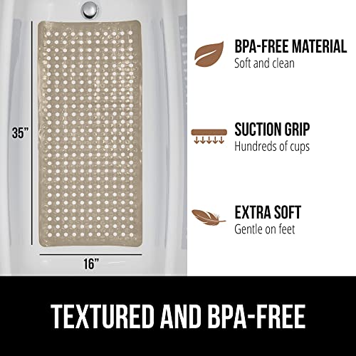 The Original Gorilla Grip Patented Shower and Bathtub Mat, 35x16, Long