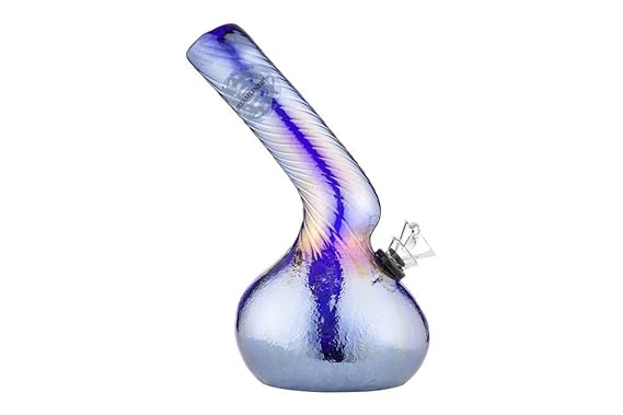 Green Clawn - Rockstar - Glasbong in bunt, Höhe: 19cm, Ø 18mm - leise blubbernd & sanft rauchend, Rockstar