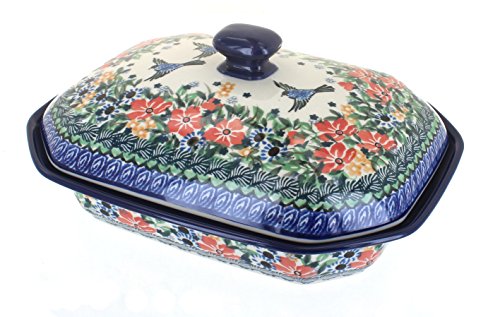 Click Here to See More Images Polish Pottery Maria Medium Covered Baker