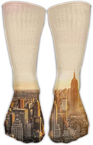 New York After Dusk Men And Women Casual Socks (1 Pair) Home 3D Printing Socks Comfort Stretch Compression Socks For Stocking