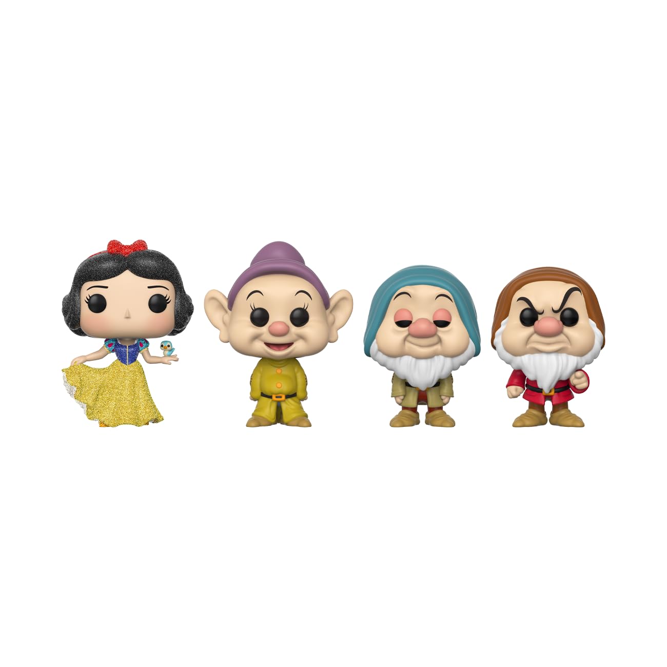 Funko Pop 4-Pack Snow White Seven Dwarfs - Dopey Sleepy Doc. Limited Edition Release.
