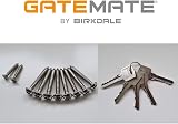 Gatemate Long Throw Gate Lock 1490086 Euro Profile 6-pin 316 Stainless Black view 7
