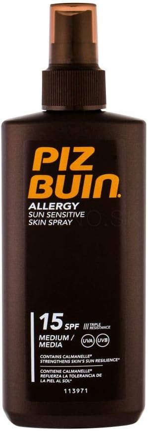 2 x Piz Buin Allergy Sun Sensitive Spray SPF15 200ml Sunscreen Protection