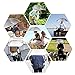 Umbrella Hat with ighten Clip Head Wear for Fishing Gardening Outdoor Hiking(Silver)(Blue with silver underneath)