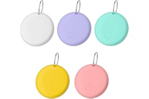 JTD 5 Pack Air Smart Tracker Tags for Find My (iOS Only), 2025 Upgraded Bluetooth Item Finder with IP68 Waterproof, Left-Behind Alert, Key Finder for Keys, Wallet, Luggage, Backpack