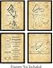 Pizza Patent Wall Art Prints - set of Four (8x10) Unframed - wall art decor for pizza lovers