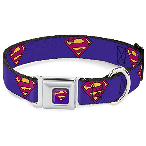 Buckle Down Seatbelt Buckle Dog Collar - Bizzaro Logo w/Bizzaro Pose - 1.5
