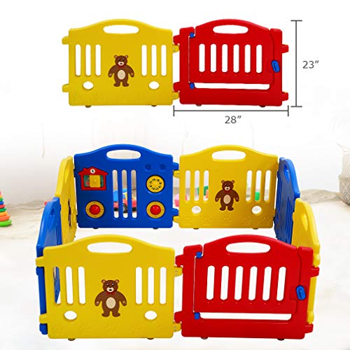 image for BMS 8 Panels Baby Playpen for Babies Baby Play Yards Kids Activity Cen
