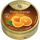 Cavendish &amp; Harvey | Fruity Orange Hard Candy Drops | 7 Ounce Tin - Pack of 9
