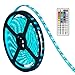 LED Lights Strip,Oak Leaf SMD5050 Waterproof 16.4ft RGB Led Strip Lighting with 44 Key IR Remote Control For For Gardens/ Homes/ Kitchen/ Cars/ Bar