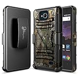 NageBee [Heavy Duty] Armor Shock Proof [Belt Clip] Holster [Kickstand] Combo Rugged Case for ZTE Majesty Pro, ZTE Majesty Pro Plus (2017), (Z899VL / Z798BL / Z799VL), ZTE Tempo - Camo
