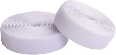 AXATY Hook and Loop Tape 20mm x 2.5m Self Adhesive White 2 Rolls