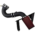SR Performance Aluminum Cold Air Intake; Black Compatible for 05-09 Mustang GT
