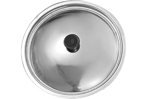 Healeved Stainless Steel Universal Pot Lid 7 Inch with High Hardness Cover for 20-20.5Cm Frying Pan and