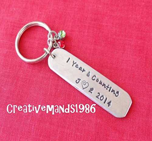 anniversary keyring for him