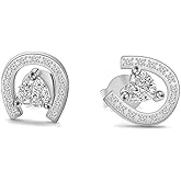 AKTAP Horseshoe Stud Earrings for Fashion Jewelry Crystal Cubic Zirconia Earrings