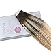 14inch Tape in Extensions Remy Human Hair Color #2 Brown Fading to Blonde #27 Mixed #613 Bleach Blonde Seamless Tape in Human Hair Extensions 20pcs 50g Per Pack