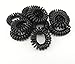 yueton Pack of 50 Stretchy Elastic Hair Ropes Bands Spiral Slinky Hair Ties Ponytail Holder (Black)