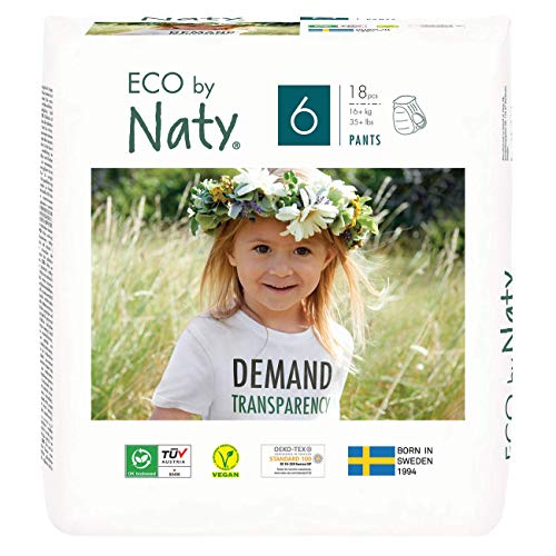 Eco by Naty Pull Ups Hypoallergenic and ChemicalFree Pants, Highly Absorbent and Eco Friendly