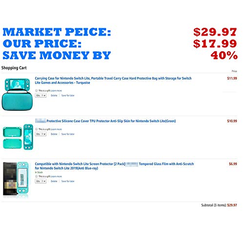 image for MikiGo Accessories Bundle for Nintendo Switch Lite, Starter Kit with T