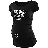 Graphic Maternity Shirts for Women - Comfortable Short Sleeve Funny Womens Pregnancy Tops