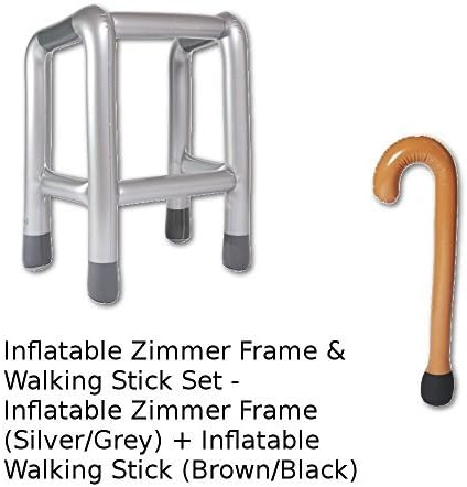 Inflatable Zimmer Frame & Walking Stick Set by barcode bargains
