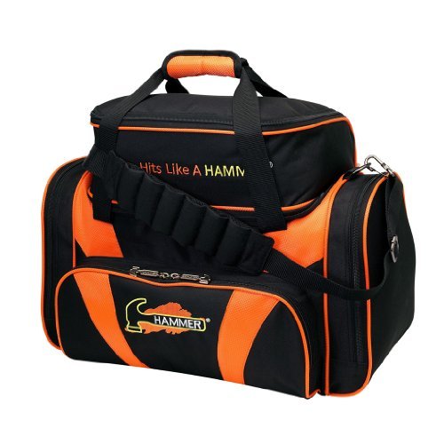 Hammer 2 Ball Deluxe Tote Bowling Bag Black/Orange