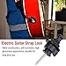 Alomejor Guitar Strap Locks Pcs Durable Bass Strap Lock Buttons Black Silver for Thick Electric Guitar Shoulder Strap(Black)thumb 4