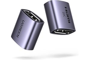UGREEN 8K HDMI Coupler Female to Female 2 Pack, HDMI 2.1 Connector HDMI Extension Adapter 3D Support 8K 60Hz, 4K 120Hz, Compa