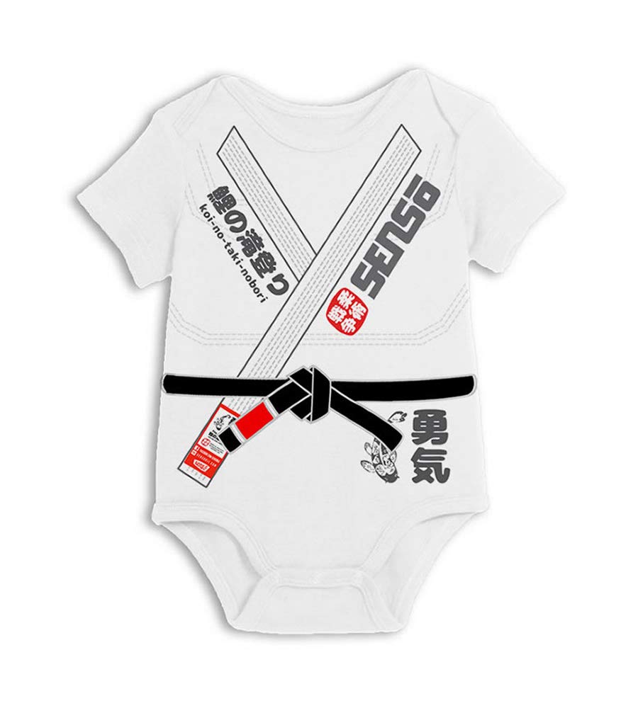 Baby Jiu Jitsu Bodysuit - Yuki Model BJJ Gi for Little Black Belts…