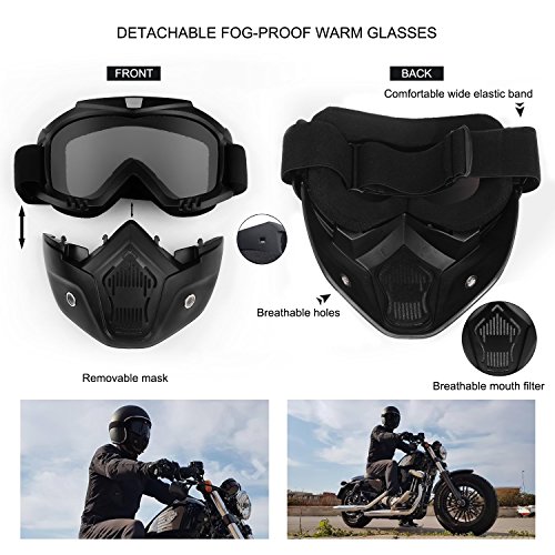 4 Motorcycle+Removable+Detachable+Fog+proof+Adjustable