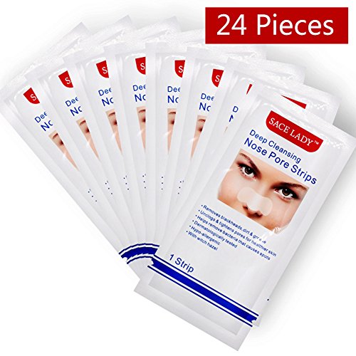 Deep Cleansing Nose Pore Strips 24 Count , Blackhead Remover Strips for Nose , White