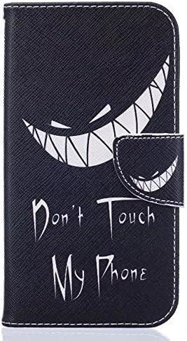 Moto G4 Case, Moto G4 Plus Case,Topratesell Design Premium PU Leather Wallet Pouch Case for Motorola Moto G4 / G4 Plus Don't Touch My Phone