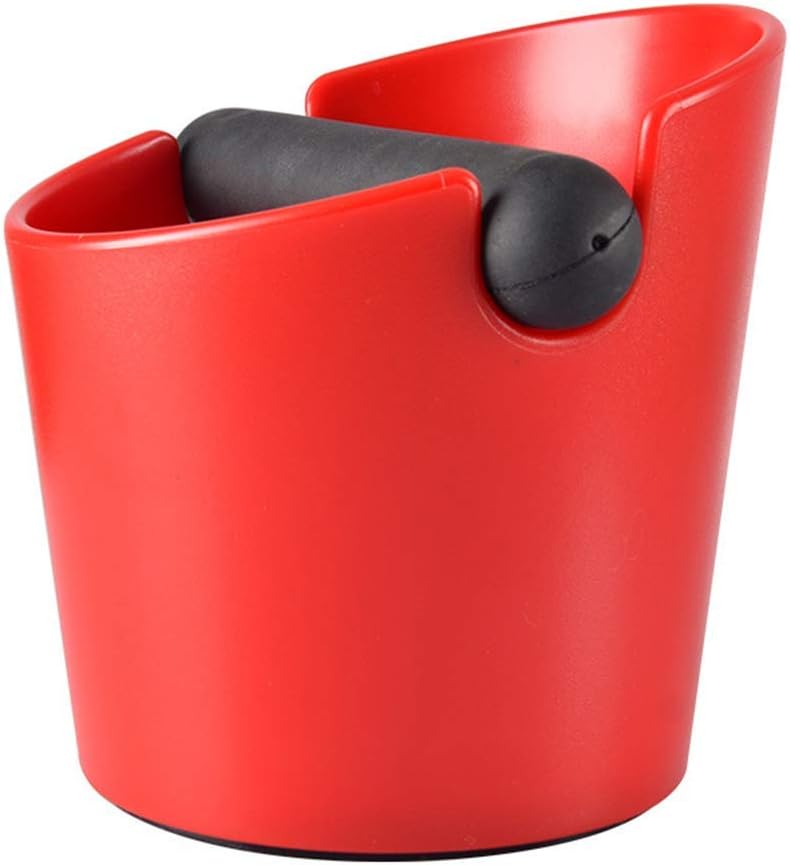nakw88 Coffee Knock Box Home Compact Portable Sturdy sy Clean Durable Storage Kitchen Non Slip Accessories Waste Bin Container Mini(BRed)