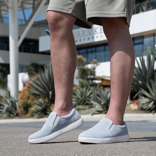 konhill Men Casual Breathable Comfortable Mesh Walking Shoes Dress Sneaker Loafers Slip On Shoes Trainers