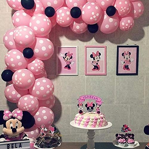 Kit De Guirnalda Arco Globos Polka Dot Minnie Mouse Decoracion Para Cumpleanos Ebay