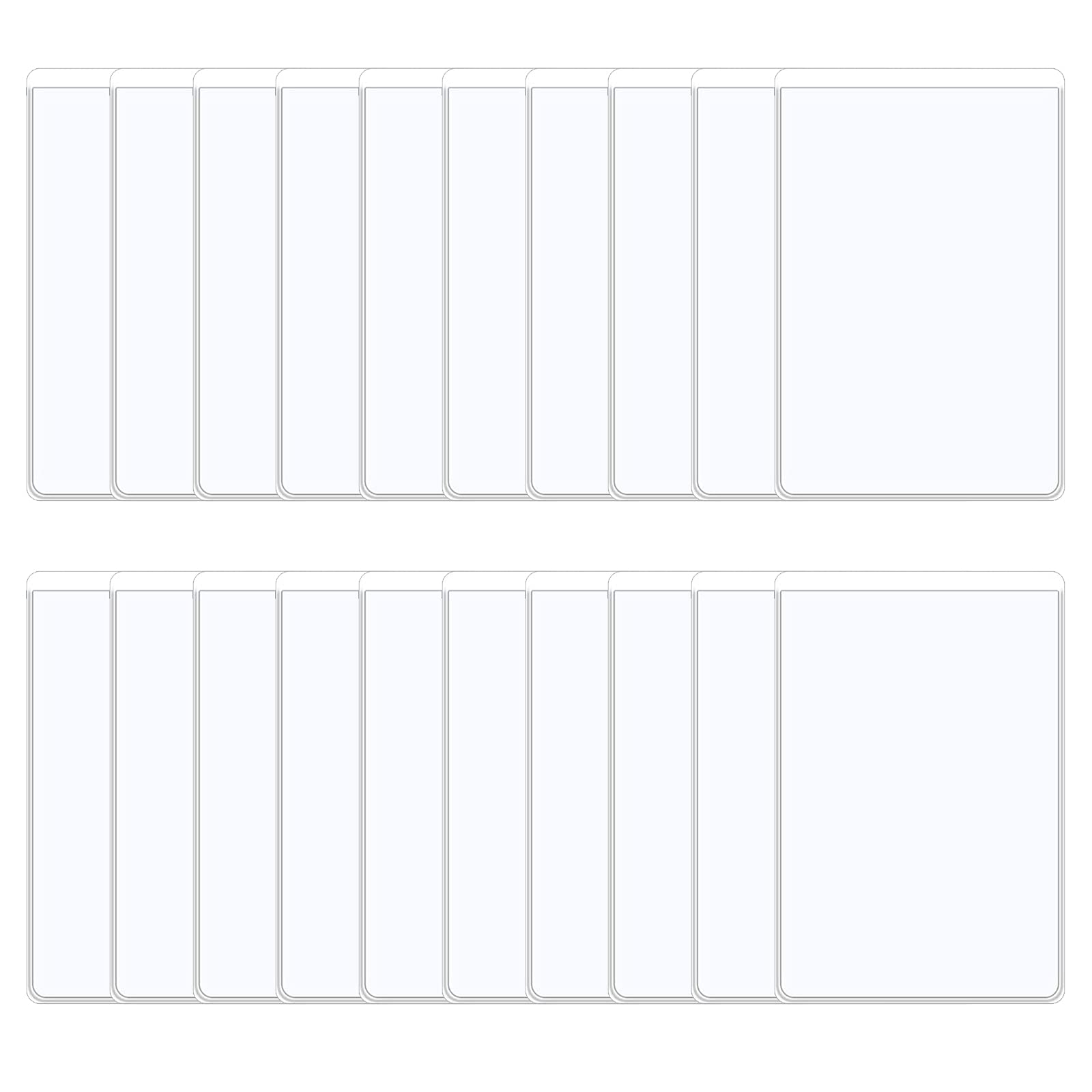 Riceel Card Holder Protector Sleeves, 20 PCS Plastic Credit Card Sleeves Holder Clear Waterproof Soft ID Business Card Holder for Social Security Card Driver's License Insurance Card