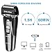 INSMART Electric Shaver for men, Waterproof Wet/Dry USB Quick Rechargeable Cordless Electric Razor with Led Display, Travel Lock & Pop Up Trimmer-Black