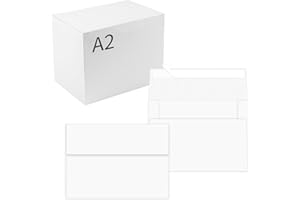 Ouzoustate 200 Pack White 4.375x5.75 envelopes A2 Invitation Envelopes Self Seal for Wedding Birthday Party Baby Shower Thank