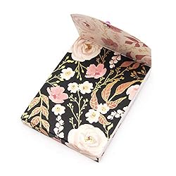 Punch Studio Faith Black Pink Floral Pocket Notepad