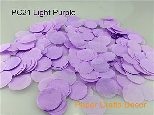 Sopeace 1 inch(2.5cm) Round Tissue Paper Confetti Round Tissue Paper Confetti Wedding Party Table Decorations Balloon Kit, 30g (Light Purple)