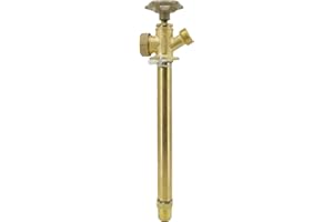 HIMAWEEK 8 Inch Anti-Siphon Frost Free Sillcock Valve Multiturn 1/2 Inch NPT, 3/4 Inch Hose Bibb, Brass Body,Brass Valve 8 inch Length
