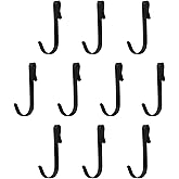 Hdtyyln 10Pcs J Shaped Hook, Black Wire Rack Hook Stainless Steel Wire Shelf Hooks, Hanger Clip-on Hooks for Kitchen Bedroom Office Store Warehouse, Banana Hooks