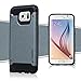 S6 Case, Galaxy S6 Case - TURATA [Heavy Duty] Dual Layer Hard Plastic TPU Protective Case Bumper for Samsung Galaxy S6 G9200 - Gray