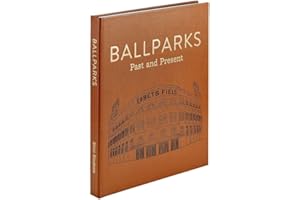 Ballparks Past and Present - Graphic Image Leather Bound Book Tan - Fine Collectible Edition - Made in USA