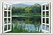 wall26 - Peaceful Lake with Green Mountain - Canvas Art Wall Decor - 36